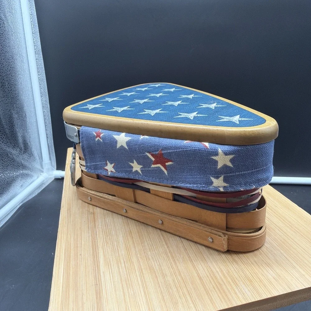Longaberger 2009 Presidential Inaugural Basket WoodCrafts Lid Pewter Tie On